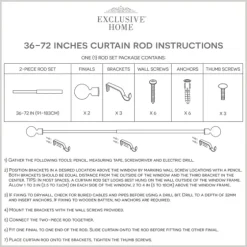 Matte Bronze Eleanor Curtain Rod Set, 72 In.-Kirkland's Home Clearance