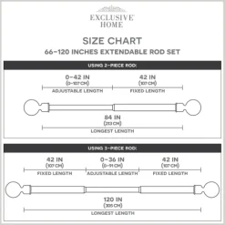 Matte Bronze Eleanor Curtain Rod Set, 120 In.-Kirkland's Home Best Sale