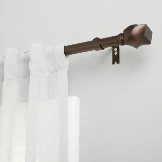 Matte Bronze Modern Twist Curtain Rod, 120 In.-Kirkland's Home Best