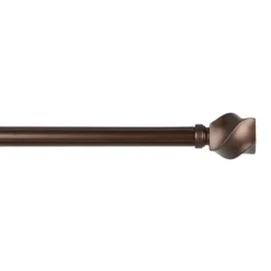 Matte Bronze Modern Twist Curtain Rod, 120 In.-Kirkland's Home Best