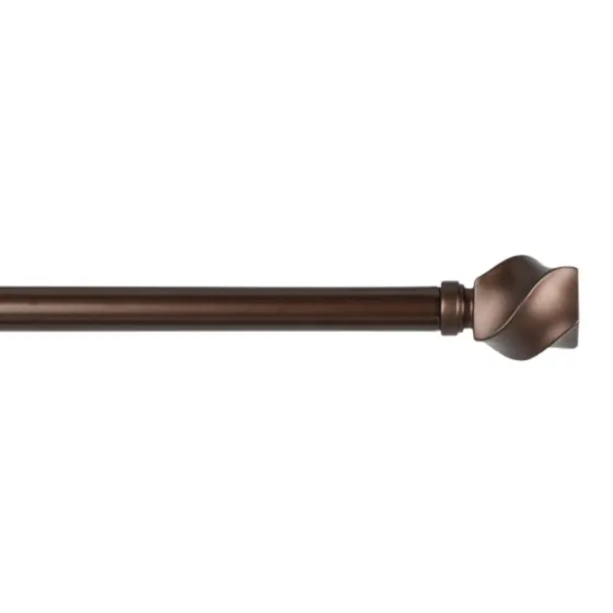 Matte Bronze Modern Twist Curtain Rod, 120 In.-Kirkland's Home Best