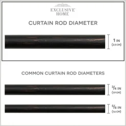 Matte Bronze Modern Twist Curtain Rod, 120 In.-Kirkland's Home Best