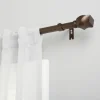 Matte Bronze Modern Twist Curtain Rod, 72 In.-Kirkland's Home New