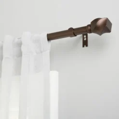 Matte Bronze Modern Twist Curtain Rod, 72 In.-Kirkland's Home New