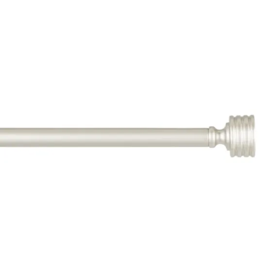 Matte Nickel Stacked Cylinder Curtain Rod, 72 In.-Kirkland's Home Flash Sale