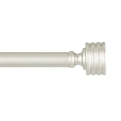 Matte Nickel Stacked Cylinder Curtain Rod, 120 In.-Kirkland's Home Best Sale
