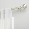 Matte Silver Modern Twist Curtain Rod, 120 In.-Kirkland's Home Fashion