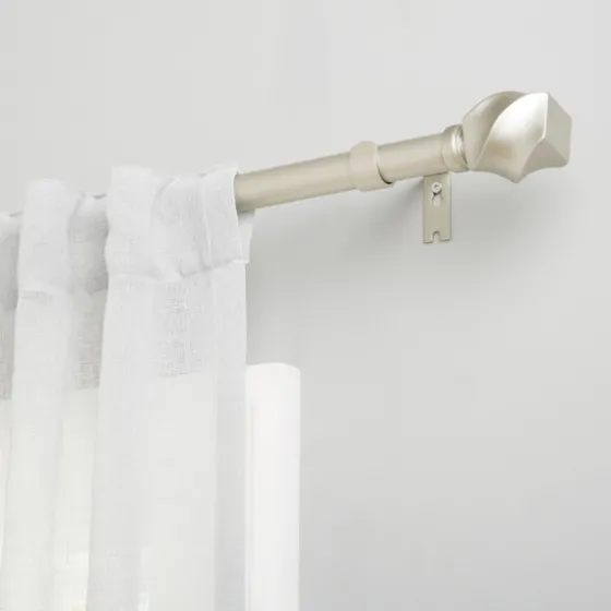 Matte Silver Modern Twist Curtain Rod, 72 In.-Kirkland's Home Cheap