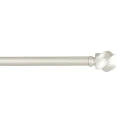 Matte Silver Modern Twist Curtain Rod, 72 In.-Kirkland's Home Cheap