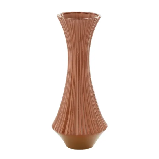 Matte Terracotta Fluted Ceramic Vase, 20 In.-Kirkland's Home Best Sale