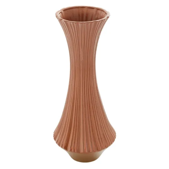 Matte Terracotta Fluted Ceramic Vase, 20 In.-Kirkland's Home Best Sale