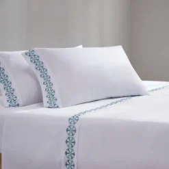 Medallion Hem Microfiber 4-Pc. Queen Sheet Set-Kirkland's Home Shop