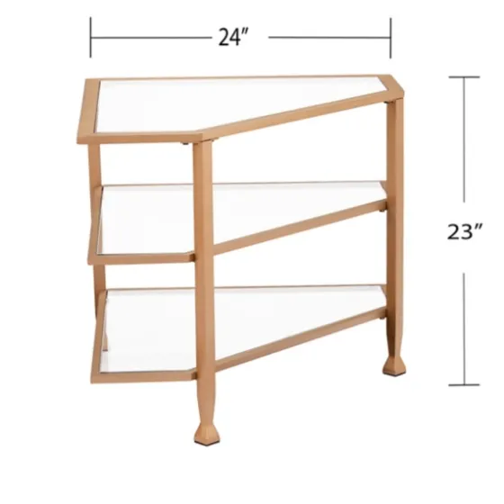 Metal And Glass Corner Tv Stand-Kirkland's Home Flash Sale
