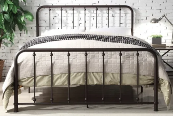 Metal Slat Bronze Queen Platform Bed-Kirkland's Home Shop