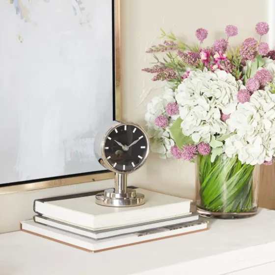 Metallic Steel Beveled Base Tabletop Clock-Kirkland's Home Discount