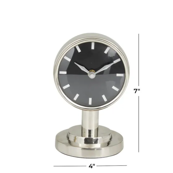 Metallic Steel Beveled Base Tabletop Clock-Kirkland's Home Discount