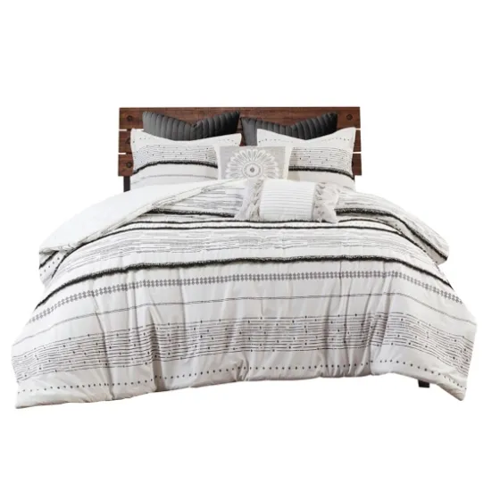 Mia Striped 3-Pc. King Duvet Cover Set-Kirkland's Home Outlet