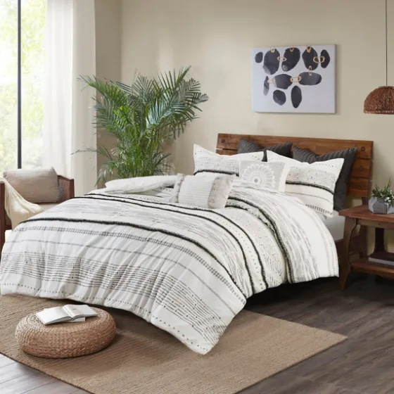 Mia Striped 3-Pc. Queen Duvet Cover Set-Kirkland's Home Fashion