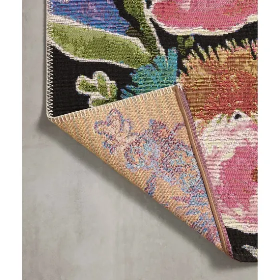 Midnight Garden Party Indoor/Outdoor Rug, 7X11-Kirkland's Home Sale