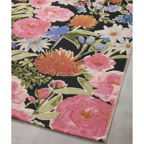 Midnight Garden Party Indoor/Outdoor Rug, 7X11-Kirkland's Home Sale