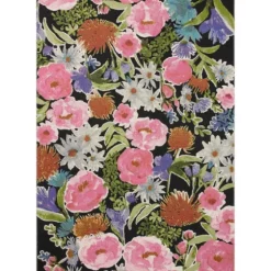 Midnight Garden Party Indoor/Outdoor Rug, 5X7-Kirkland's Home Outlet