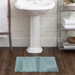 Mint Asymmetrical Cotton Bath Mat, 45 In.-Kirkland's Home Best