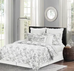 Miriam Floral & Stripe 3-Pc. Full/Queen Quilt Set-Kirkland's Home Store