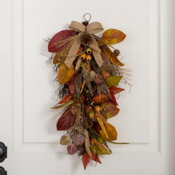 Mixed Fall Foliage Teardrop Swag-Kirkland's Home Outlet