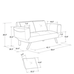 Mod Wing Arm Convertible Sofa-Kirkland's Home Sale