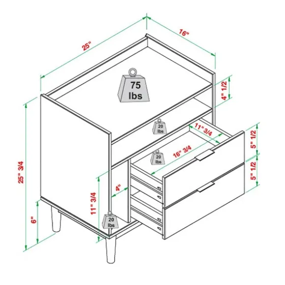 Modern Frame Wood Nightstand-Kirkland's Home Best Sale