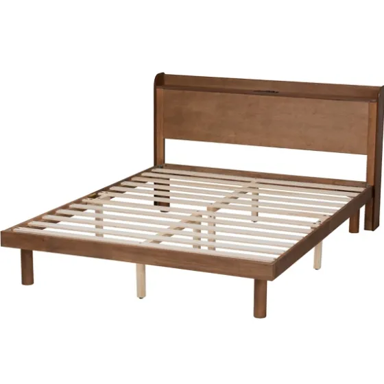 Modern Wood Queen Platform Bed-Kirkland's Home Cheap