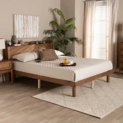Modern Wood Queen Platform Bed-Kirkland's Home Cheap