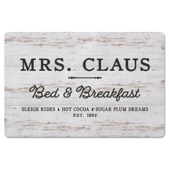 Mrs. Claus Bed & Breakfast Christmas Floor Mat-Kirkland's Home Shop