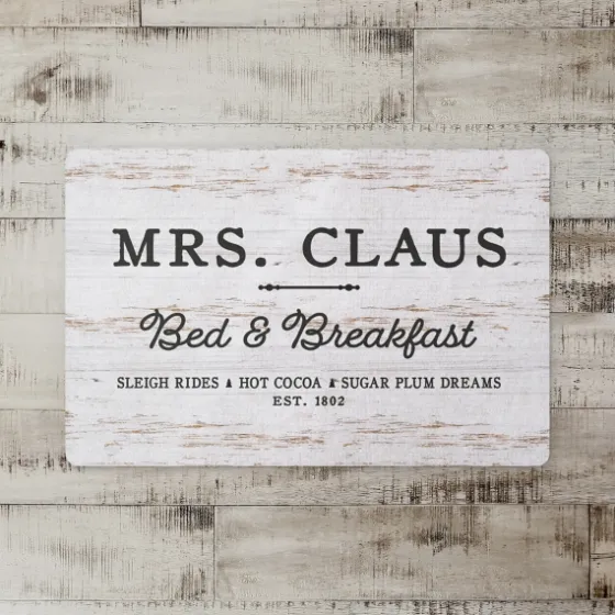 Mrs. Claus Bed & Breakfast Christmas Floor Mat-Kirkland's Home Shop