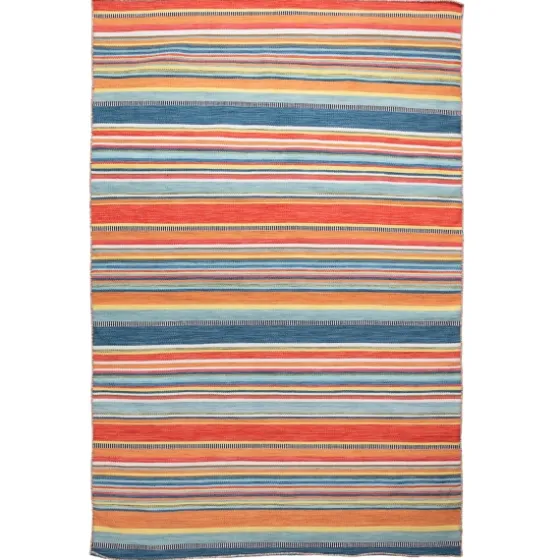 Multi Dhurri Stripe Indoor/Outdoor Area Rug, 5X7-Kirkland's Home Discount