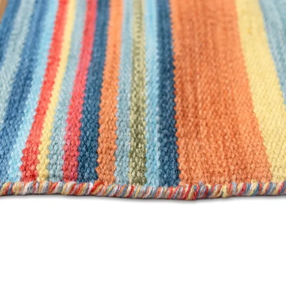 Multi Dhurri Stripe Indoor/Outdoor Area Rug, 5X7-Kirkland's Home Discount