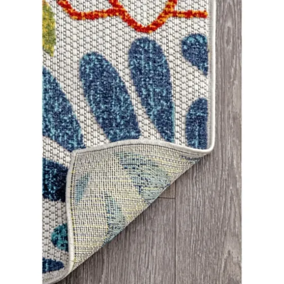 Multicolor Burst Indoor/Outdoor Area Rug, 5X8-Kirkland's Home Sale