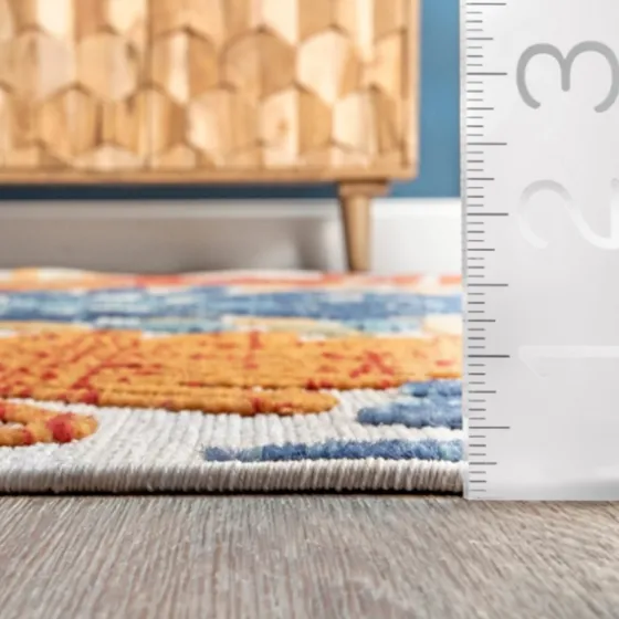 Multicolor Burst Indoor/Outdoor Area Rug, 5X8-Kirkland's Home Sale