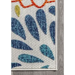 Multicolor Burst Indoor/Outdoor Area Rug, 5X8-Kirkland's Home Sale