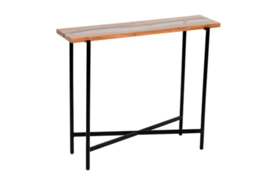 Natural Acacia Wood And Acrylic Top Console Table-Kirkland's Home Online