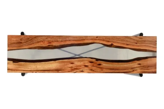 Natural Acacia Wood And Acrylic Top Console Table-Kirkland's Home Online