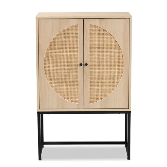 Natural Cane And Wood 2-Door Cabinet-Kirkland's Home Hot
