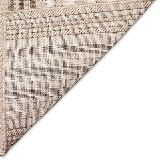 Natural Canva Striped Outdoor Area Rug, 4X7-Kirkland's Home Outlet
