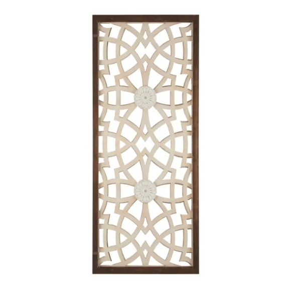 Natural Carved Damask Wooden Wall Plaque-Kirkland's Home Store