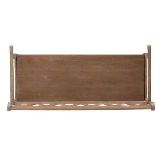 Natural Driftwood Fretwork Back Storage Bench-Kirkland's Home Online