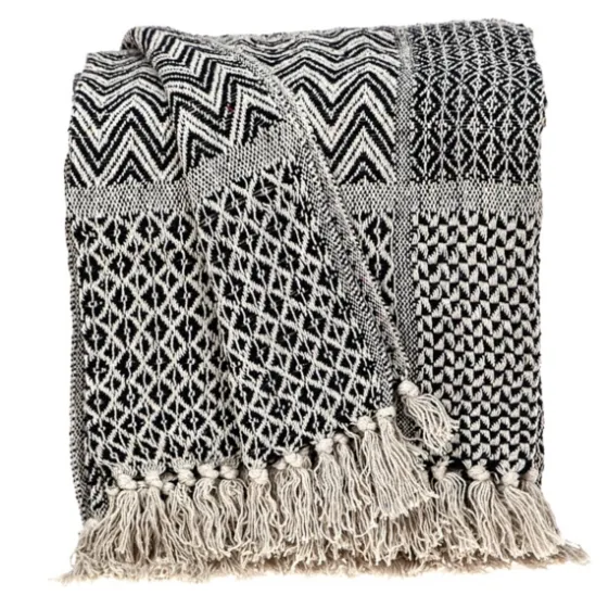 Natural Gray Tribal Wool Tassel Throw-Kirkland's Home Store