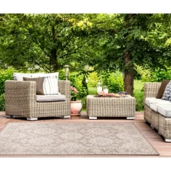 Natural Ivy Indoor/Outdoor Area Rug, 4X7-Kirkland's Home Fashion