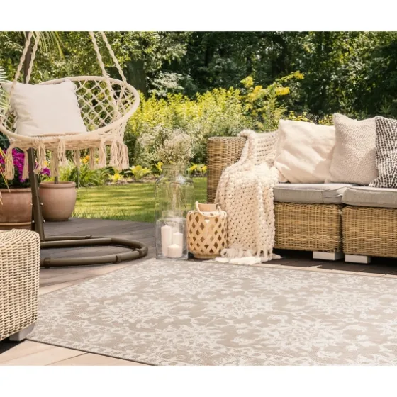 Natural Ivy Indoor/Outdoor Area Rug, 6X9-Kirkland's Home Outlet