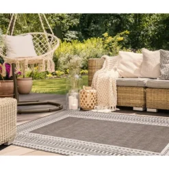 Natural Linear Macy Indoor/Outdoor Area Rug, 6X9-Kirkland's Home Best