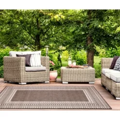 Natural Linear Macy Indoor/Outdoor Area Rug, 7X9-Kirkland's Home Hot